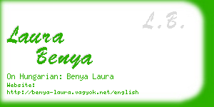 laura benya business card